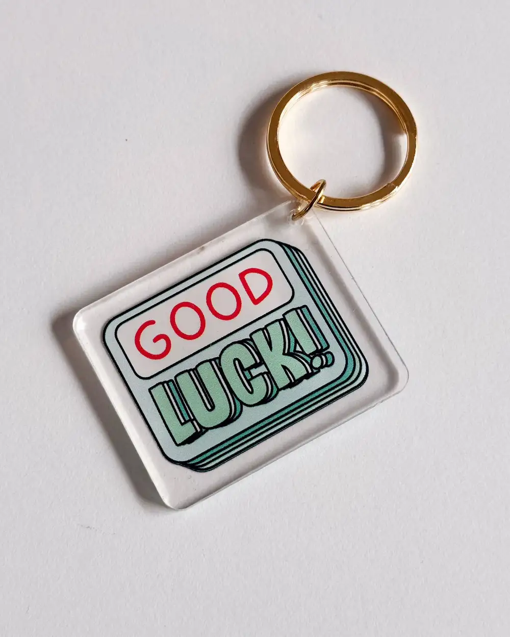 Good Luck Anahtarlık & Attığın Her Adımda Şans Seninle Olsun Motto Kartı