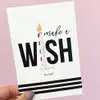 Make A Wish Bi Dİlek Tut Doğum Günü Motto Kartı Kartpostal (Mum İle Birlikte) Küçük 