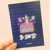 Neon Bi Dİlek Tut Doğum Günü Motto Kartı Kartpostal Küçük 