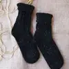 Gold Simli Siyah Kadın Çorap Küçük 