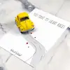 Dekoratif Sarı Vosvos Araba ve Motto Kartı Küçük 