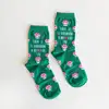 Çorap N067 Motto Serisi - Mushroom Love Yeşil Mantar Çorap Küçük 