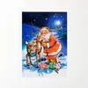 yılbaşı hediyeleri-kartpostal serisi n0012 geyik noel baba kartpostal Küçük 