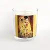 Mum n013 - Öpücük Gustav Klimt Kokulu Bardak Mum Küçük 