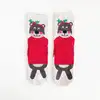 Yılbaşı serisi kırmızı kazaklı boz ayı krem çorap Küçük 