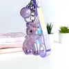 Unicorn Anahtarlık - Mor Hologram Akrilik Bubble Küçük 