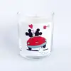 Mum n054 - Mickey Minnie Kırmızı Araba Kokulu Bardak Mum Küçük 