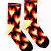 Çorap N156 - Siyah Kalpli Alev Çorap Küçük 