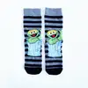 Çorap N160 - Susam Sokağı Kırpık Siyah Gri Çizgili Çorap Küçük 