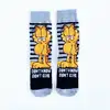 Çorap N162 - Garfield Don't know don't care Siyah Gri Çorap Küçük 