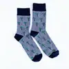 Çorap N192 - Siyah Beyaz Çizgiler Palmiye Çorap Küçük 