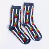 Çorap N196 - Patates Kızartması Beyaz Gri Çorap Küçük 