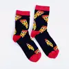 Çorap N203 - Gözler Serisi Pizza Dilimleri Kırmızı Siyah Çorap Küçük 
