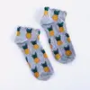 Çorap N233 - Ananaslı Gri Bilek Çorap Küçük 