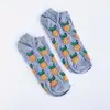 Çorap N243 - Tropikal Ananas Gri Bilek Çorap Küçük 