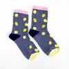 Çorap N329 - Lacivert Çizgili Limon Çorap Küçük 