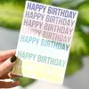 Pastel Happy Birthday Motto Kartı Kartpostal Küçük 