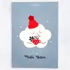 Sevimli Beyaz Bulut motto kartı Kartpostal Küçük 