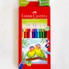 Faber-Castell Üçgen Kuru Boya Kalemi 12'li + Kalemtıraş Küçük 