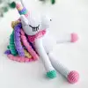 Amigurumi Unicorn Örgü Oyuncak Uyku Arkadaşı Küçük 