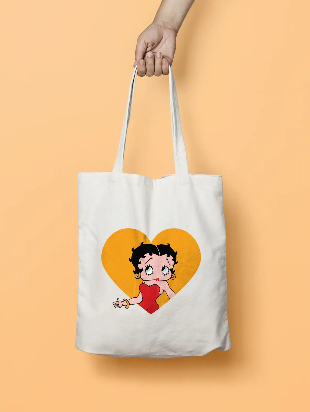 Betty Boop Portre Hediye Bez Çanta - Bikutumutluluk