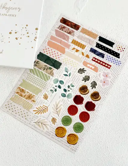 Vintage Scrapbook Planlayıcı Sticker Seti