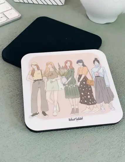 Boho Kızlar Bardak Altlığı