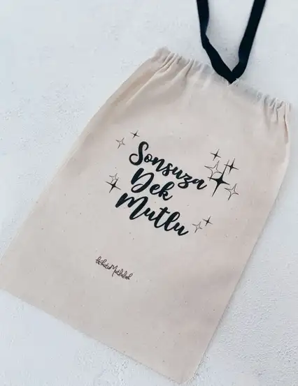 Sonsuza Dek Aşk Bez Kese Çanta