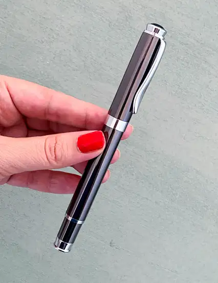Füme Gri Vintage Metal Roller Tükenmez Kalem