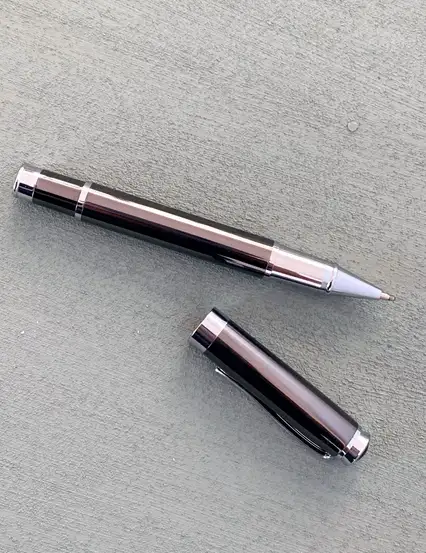 Füme Gri Vintage Metal Roller Tükenmez Kalem
