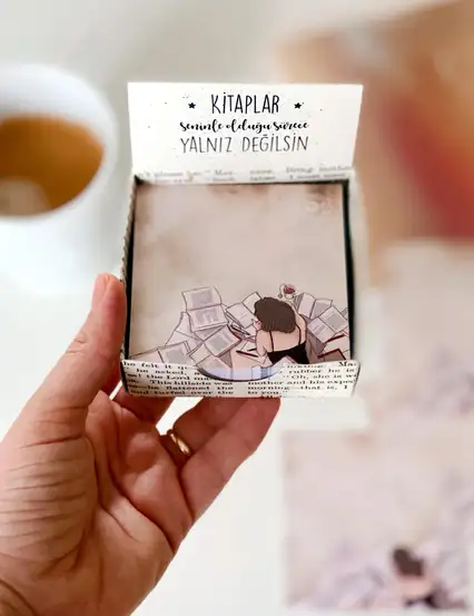 Başaracaksın Kitap Kurduna Hediye Küp Notluk