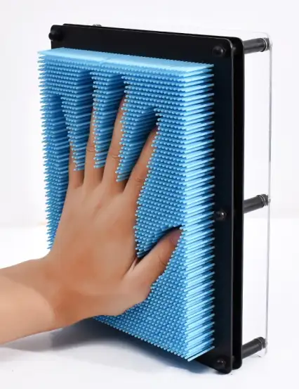 3D Pin Antistres Parmak İzi Plastik Çocuk Oyuncağı Mavi Orta Boy