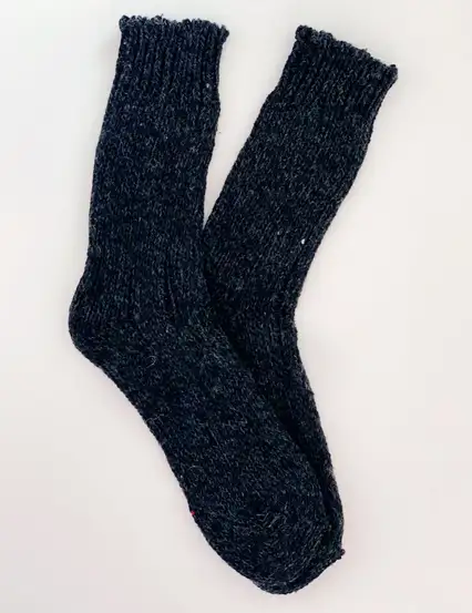 Çorap N453 - Bolero Siyah Yün Yılbaşı Hediyesi Çorap