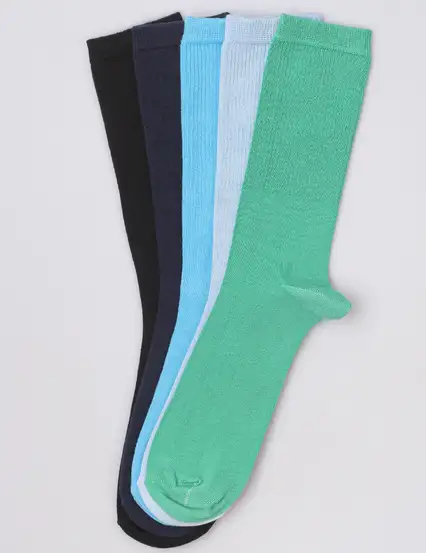 Çorap N433 -  Bolero Renkli Kolej Erkek Çorap 5'li