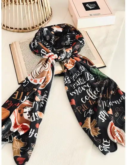 Fular - Pumpkin Spice Cozy Things Kahvesevere Hediye Bohem Renkler Fular