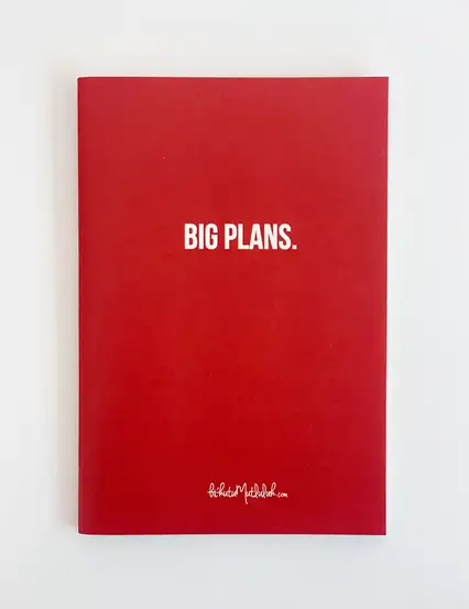 Big Plans Planner Süresiz Haftalık Planlayıcı İş Hediyesi Defter Kırmızı