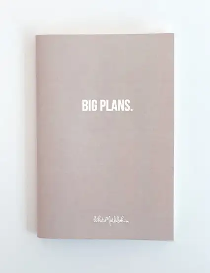 Big Plans Planner Süresiz Haftalık Planlayıcı İş Hediyesi Defter Gri