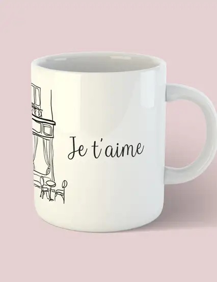 Paris Je t'aime Romantik Hediye Kupa Bardak