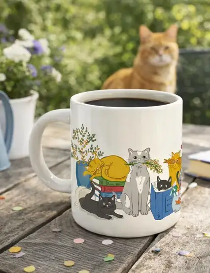 Kediler Hediye Kupa Bardak