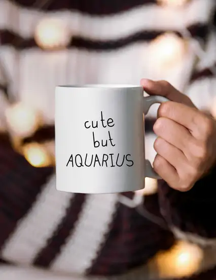 Cute But Aquarius Kova Burcu Hediye Kupa Bardak