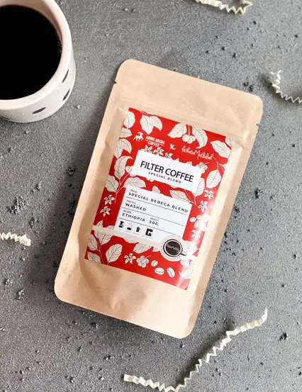 Filtre Kahve - Happy Kırmızı Special Blend Filter Coffee Addis Ababa Coffee 50 gr.