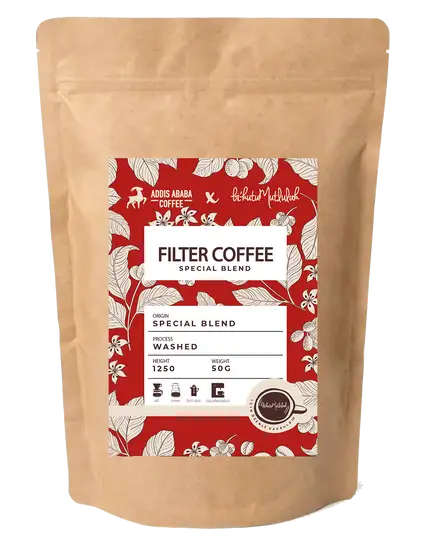 Filtre Kahve - Happy Kırmızı Special Blend Filter Coffee Addis Ababa Coffee 50 gr.