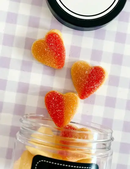 Candybon Sarı Kırmızı Kalp Yumuşak Şeker Jelibon