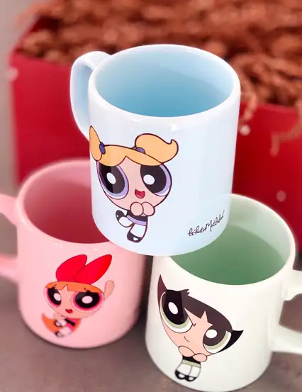 Powerpuff Girls Bubbles Mavi Hediye Kupa Bardak