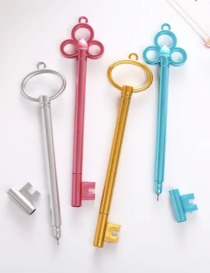 Retro Yaratıcı Anahtar Kalem Hediye Metal Tükenmez Kalem