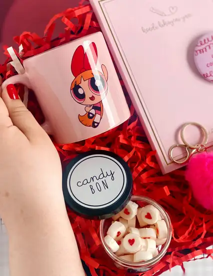 Powerpuff Girls Blossom Motivasyon Pembe Hediye Kutusu Seti