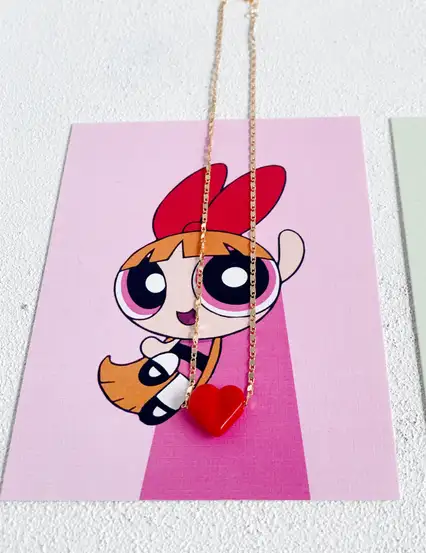 Powerpuff Girls En İyi Arkadaşlara Murano Cam El Yapımı Arkadaş Kolye Seti 3'lü