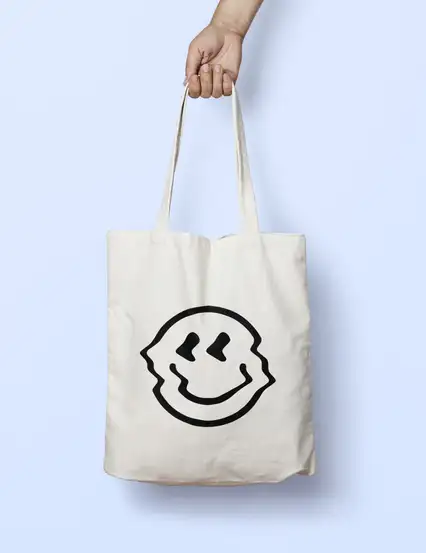 Smile Gülen Yüz Emoji Hediye Bez Çanta