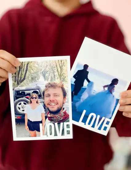 Love Aşk Mesajlı Romantik Hediye Kişiye Özel Fotoğraf Baskısı 13 x 18 cm