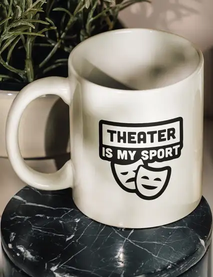 Theater Is My Sport Tiyatro Sembolü Hediye Kupa Bardak